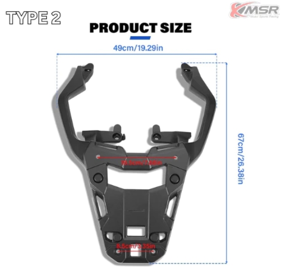แร็คท้าย แร้คท้าย HONDA XADV 750 และ FORZA 750 ปี 2021-2025 แข็งแรง ทนทาน ตระแกรงท้าย Rear Rack / Rear Carrier โดย Xmsr