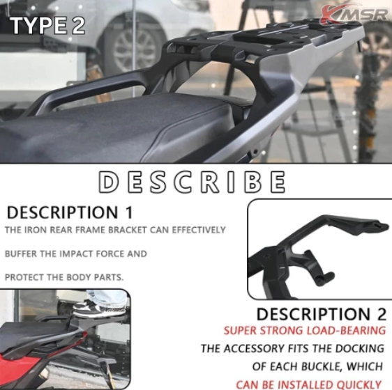 แร็คท้าย แร้คท้าย HONDA XADV 750 และ FORZA 750 ปี 2021-2025 แข็งแรง ทนทาน ตระแกรงท้าย Rear Rack / Rear Carrier โดย Xmsr