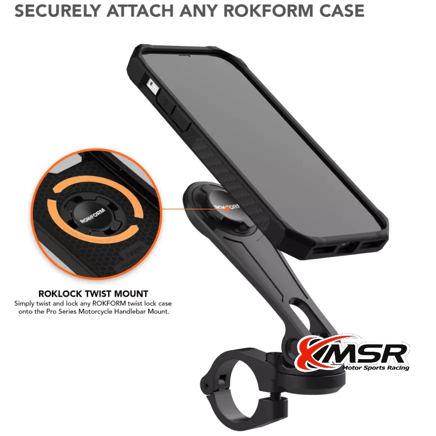 ที่จับมือถือ แบบติดแฮนด์บาร์ ขนาดแฮนด์ 22mm-31mm ROKFORM แบรนด์อเมริกา รุ่น HANDLEBAR PHONE MOUNT โดย Xmsr