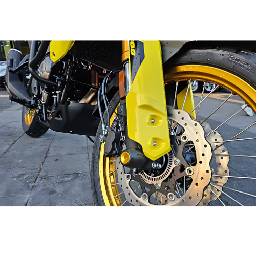 กันล้มล้อหน้า กันล้ม V-Strom VSTROM 800DE ทุกปี ในชุดมีแกนกลาง ตัวกันล้มซ้าย-ขวา เลือกสีฝาปิดได้ แข็งแรง ทนทาน โดย Xmsr