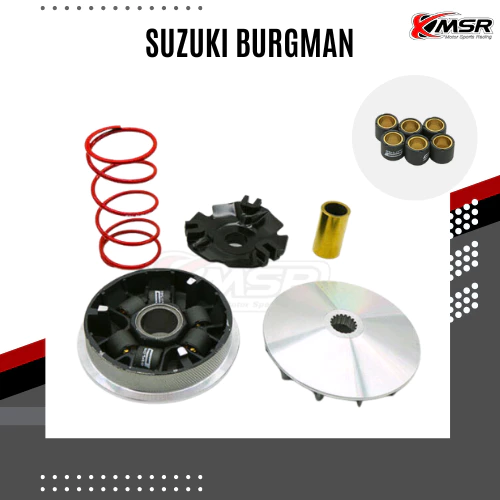 ชุดชามหน้า ชุดชามแต่ง ชุดข้าง CT แบรนด์ไต้หวันแท้ Suzuki Burgman 125 หลังปี 2021 เพิ่มอัตราเร่ง แข็งแรง ทนทาน โดย Xmsr