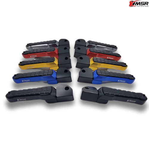 พักเท้าหลัง ที่พักเท้าหลัง สำหรับ YAMAHA NMAX XMAX TMAX ปีเก่า พับเก็บได้ อะลูมิเนียม CNC แข็งแรง สวยงาม โดย Xmsr