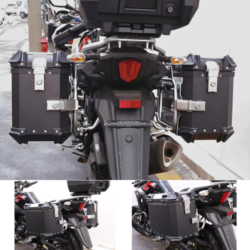 แร็คข้าง ตะแกรงข้าง สแตนเลส สำหรับ SUZUKI V-STROM 250 DL250 แร็คยึดกล่องข้าง หนาแข็งแรง โดย Xmsr