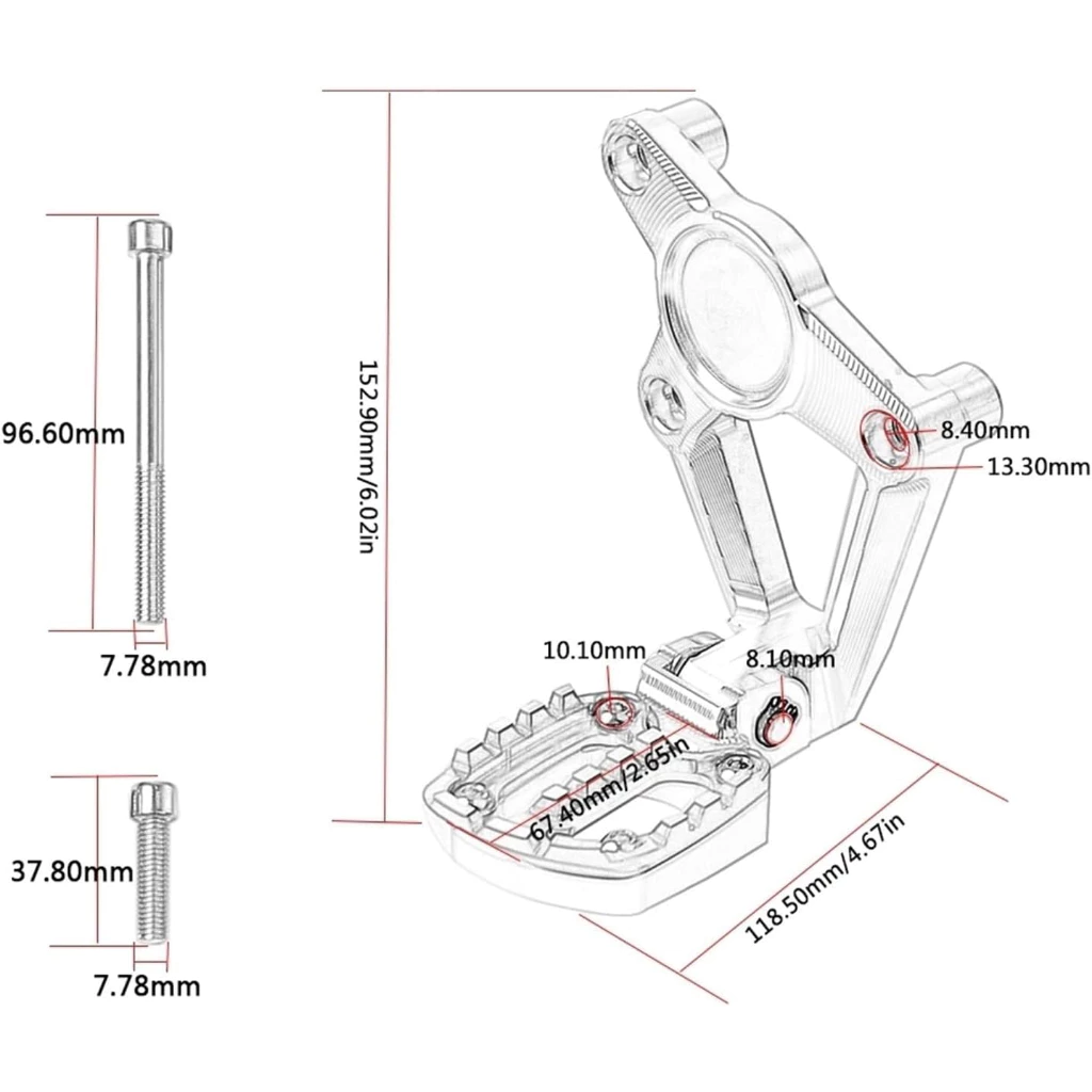 แท้100% เซ็ตที่วางพักเท้าหลัง X-ADV750 ปีเก่า พับเก็บได้ Xmsr อะลูมิเนียมcnc แข็งแรง ที่พักเท้าหลัง ที่พักเท้า