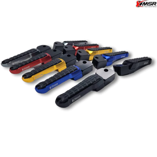 พักเท้าหลัง ที่พักเท้าหลัง สำหรับ YAMAHA NMAX XMAX TMAX ปีเก่า พับเก็บได้ อะลูมิเนียม CNC แข็งแรง สวยงาม โดย Xmsr