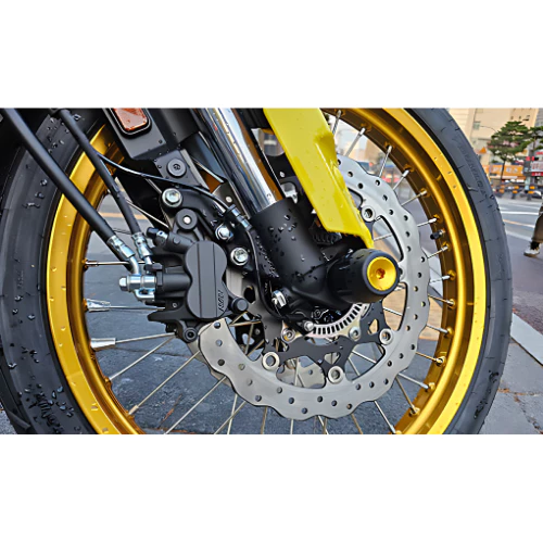 กันล้มล้อหน้า กันล้ม V-Strom VSTROM 800DE ทุกปี ในชุดมีแกนกลาง ตัวกันล้มซ้าย-ขวา เลือกสีฝาปิดได้ แข็งแรง ทนทาน โดย Xmsr