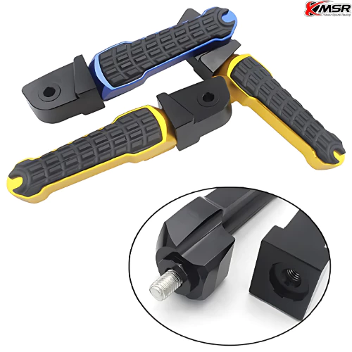 พักเท้าหลัง ที่พักเท้าหลัง สำหรับ YAMAHA NMAX XMAX TMAX ปีเก่า พับเก็บได้ อะลูมิเนียม CNC แข็งแรง สวยงาม โดย Xmsr