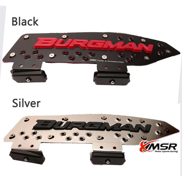 แผ่นรองพักเท้า SUZUKI BURGMAN 400 ปี 2018-2025 ผลิตจากอะลูมิเนียมอัลลอยด์ CNC แข็งแรง สีสวย ทนทาน ติดตั้งง่าย | XMSR