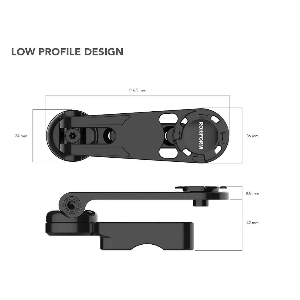 ที่จับมือถือ แบบติดประกับแฮนด์ หรือ ประกับกระจกมองข้าง ระยะน็อต 37mm-42mm ROKFORM แบรนด์อเมริกา รุ่น PERCH MOUNT โดยXmsr