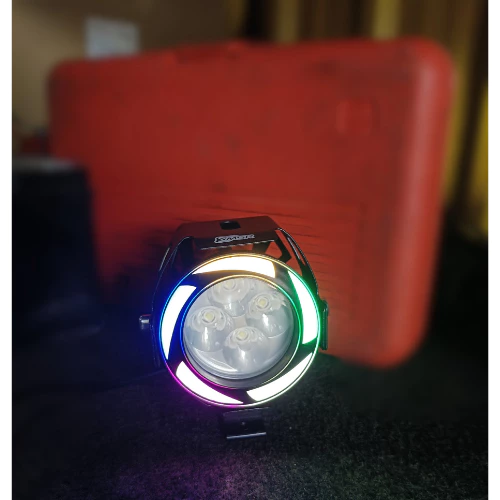 ไฟสปอตไลท์ ไฟตัดหมอก แบบ Rainbow ขนาด 15W ความสว่าง 3000Lm จำนวน 1ดวง (ไม่รวมชุดสายไฟเเละรีเลย์) กันน้ำ โดย Xmsr