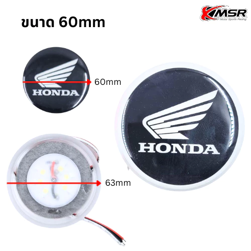 ไฟ LED โลโก้ตราสัญลักษณ์ LOGO EMBLEM สำหรับ HONDA ไฟสองทาง สลับสี ขาวแดง / ขาวเหลือง กันน้ำ 1ชุดมี 2ชิ้น โดย Xmsr