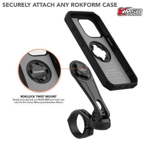 ที่จับมือถือ แบบติดแฮนด์บาร์ ขนาดแฮนด์ 22mm-31mm ROKFORM แบรนด์อเมริกา รุ่น HANDLEBAR PHONE MOUNT โดย Xmsr