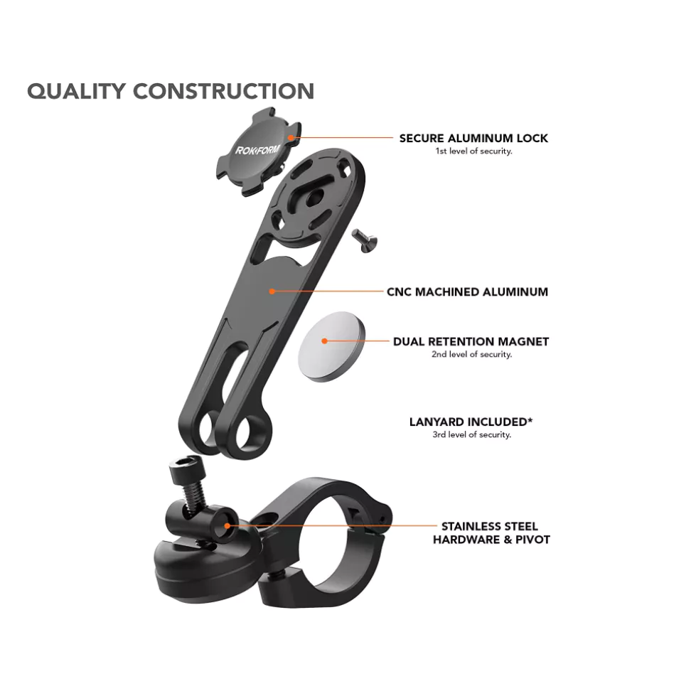 ที่จับมือถือ แบบติดแฮนด์บาร์ ขนาดแฮนด์ 22mm-31mm ROKFORM แบรนด์อเมริกา รุ่น HANDLEBAR PHONE MOUNT โดย Xmsr