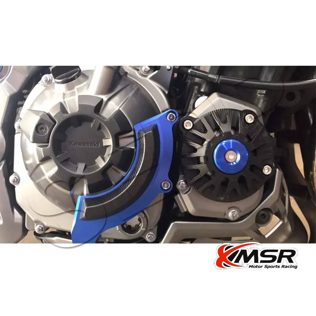 แท้100% ฝาครอบเครื่อง Kawasaki Z900 2017-ปัจจุบัน 2023 ครอบเครื่องฝั่งซ้าย ครอบเครื่องซ้าย XMSR อะลูมิเนียมอัลลอยด์