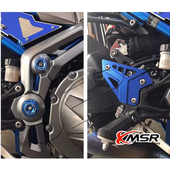 แท้100% แผ่นบังพักเท้าหน้า Kawasaki Z900 Z650 Ninja650 พักเท้า Xmsr อะลูมิเนียม แข็งแรง ทน สวยงาม ของแต่งมอไซค์