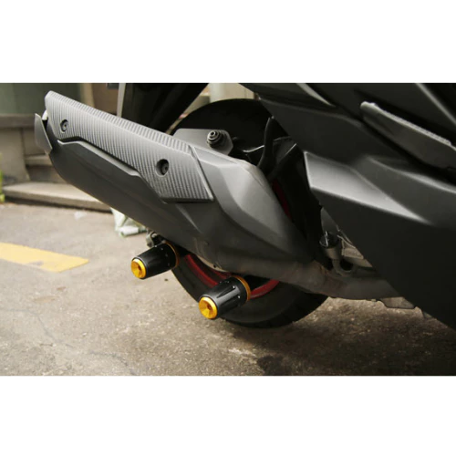 กันล้มข้างท่อไอเสีย สำหรับ Suzuki Burgman 400 โดย Xmsr กันรอยท่อไอเสีย อะลูมิเนียม CNC แข็งแรง