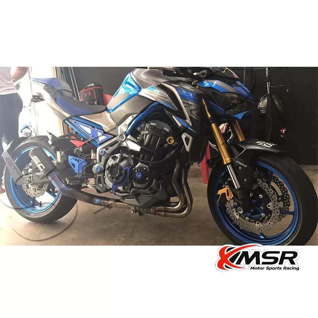 แท้100% ฝาครอบเครื่อง Kawasaki Z900 2017-ปัจจุบัน 2023 ครอบเครื่องฝั่งซ้าย ครอบเครื่องซ้าย XMSR อะลูมิเนียมอัลลอยด์