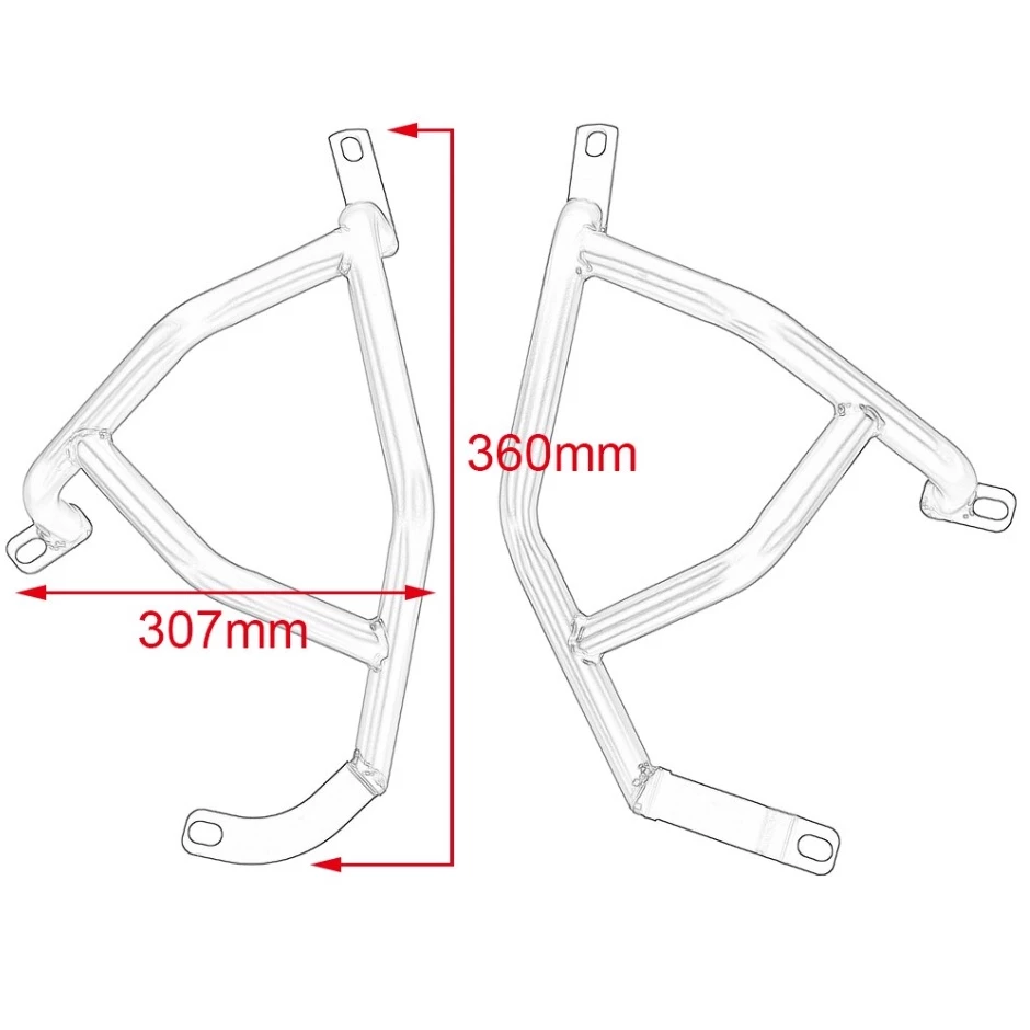 แคชบาร์ล่าง สำหรับ KAWASAKI Z250 Z400 ปี 2019-2024 กันล้ม กันรอย แข็งแรงมาก เหล็กหนา พาวเดอร์โค้ทสีดำ โดย Xmsr
