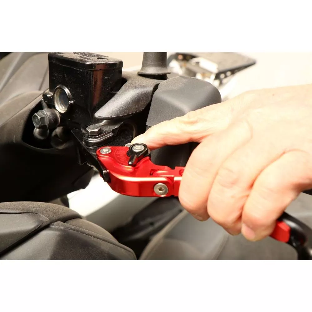 ก้านมือเบรค สำหรับ SUZUKI BURGMAN 125 200 ทุกปี แบบธรรมดา และ แบบพับได้ ปรับระยะได้ อะลูมิเนียม มือเบรค ก้านเบรค โดยXmsr
