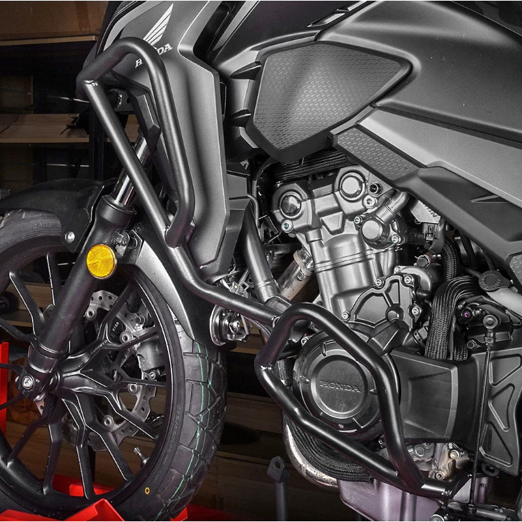 แคชบาร์ กันล้ม สำหรับ HONDA CB500X ปี 2019-2024 สีดำ กันล้มข้าง เต็มคัน บนล่าง งานเหล็กหนาแข็งแรง โดย Xmsr
