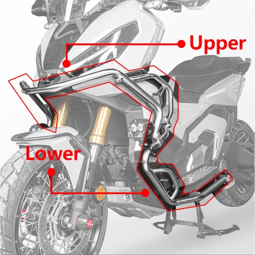 แคชบาร์บนล่าง สำหรับ Honda XADV 750 ปี 2021-2025 กันล้ม กันรอย สแตนเลส เบา แข็งแรง โดย Xmsr