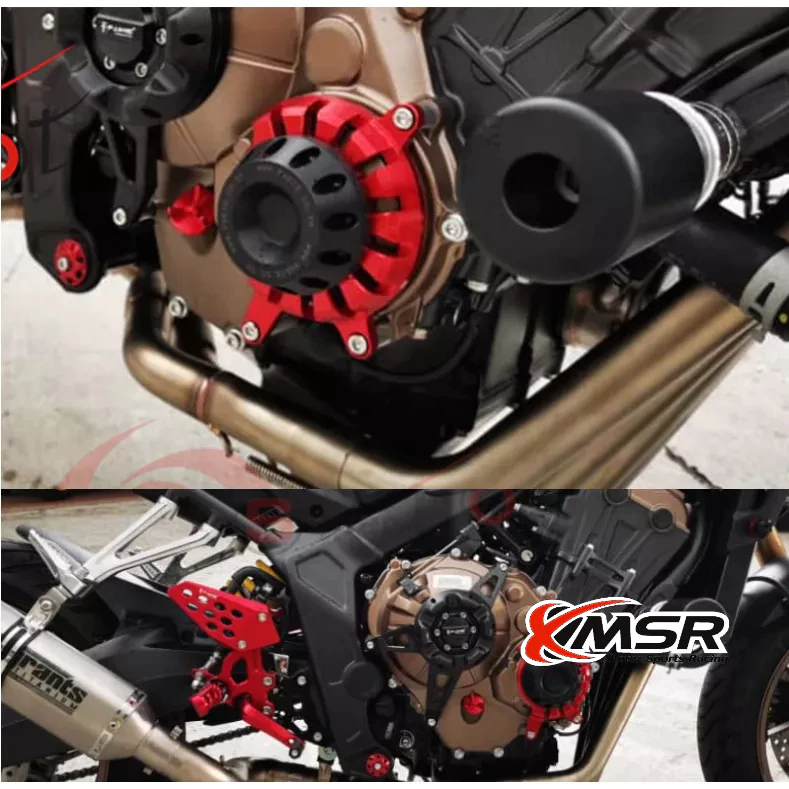 การ์ดเครื่อง กันแคร้ง HONDA CB650F CB650R CB650 กันรอย ป้องกันเครื่องยนต์ อลูมิเนียม แข็งแรง โดย Xmsr
