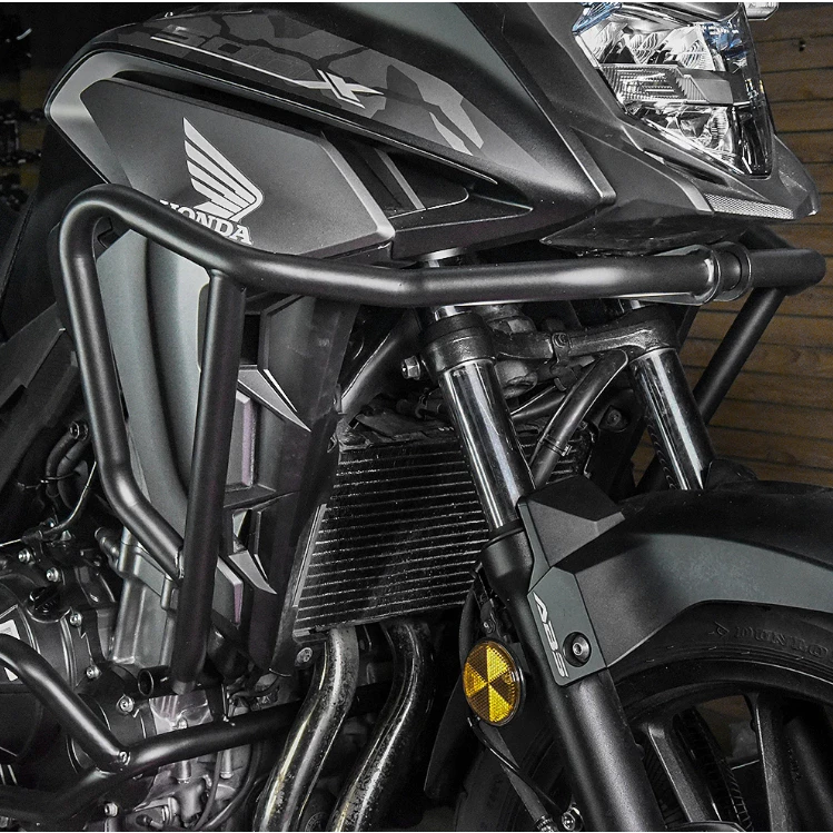 แคชบาร์ กันล้ม สำหรับ HONDA CB500X ปี 2019-2024 สีดำ กันล้มข้าง เต็มคัน บนล่าง งานเหล็กหนาแข็งแรง โดย Xmsr