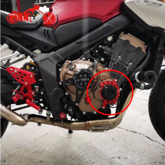 กันแคร้งเครื่องฝั่งรูมาร์ก Honda CB650F CB650R CNC อะลูมิเนียม พร้อมชุดติดตั้ง โดย XMSR