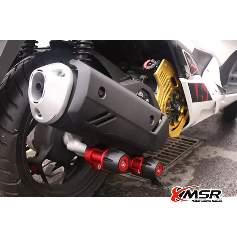 กันล้มข้างท่อไอเสีย Honda Yamaha PCX Xmax Forza กันรอยท่อไอเสีย โดย Xmsr ปรับความยาวได้ อะลูมิเนียม CNC
