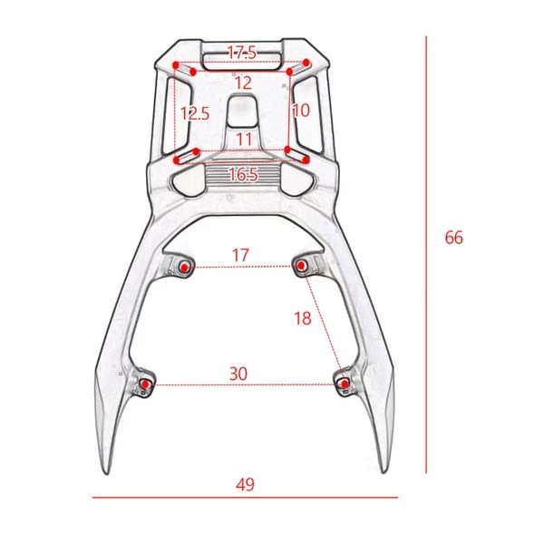 แท้ 100% ตะแกรงท้าย Honda X-ADV 150 ADV150 แร็คท้าย​ Xmsr เหล็กท้าย​ ตะแกรงเหล็ก​ ตะแกรงบรรทุก แข็งแรง รับน้ำหนักได้มาก