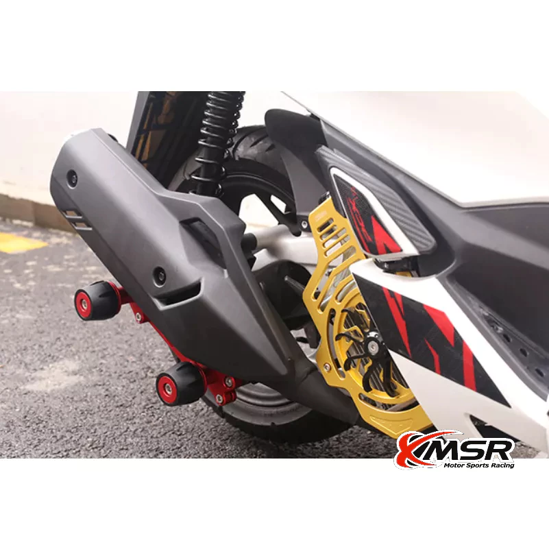กันล้มข้างท่อไอเสีย Honda Yamaha PCX Xmax Forza กันรอยท่อไอเสีย โดย Xmsr ปรับความยาวได้ อะลูมิเนียม CNC